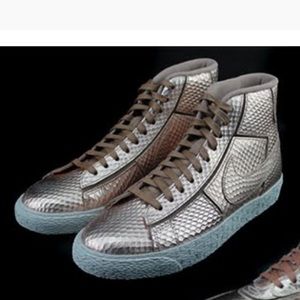 Nike Womens Cut Out Bronze Metallic Snake Blazer